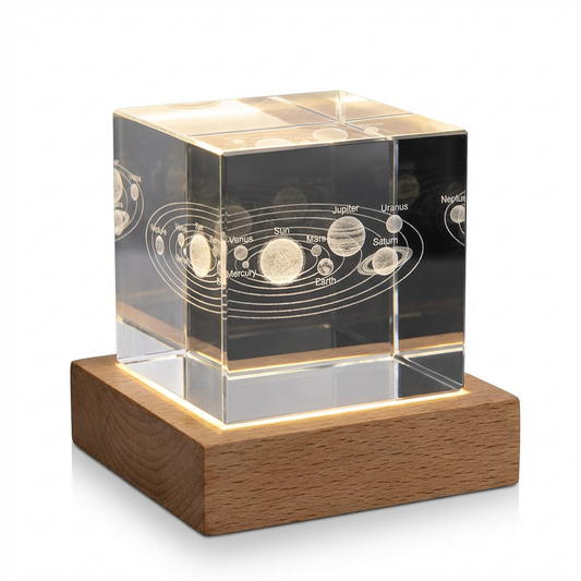 3D Crystal Solar System Lamp