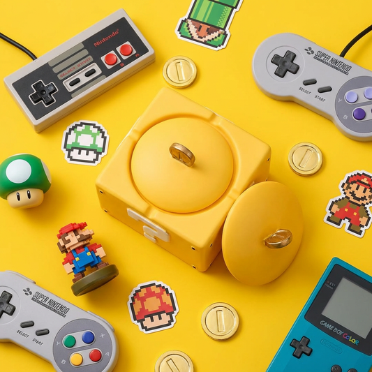 Retro Question Block Ashtray with Coin Lid