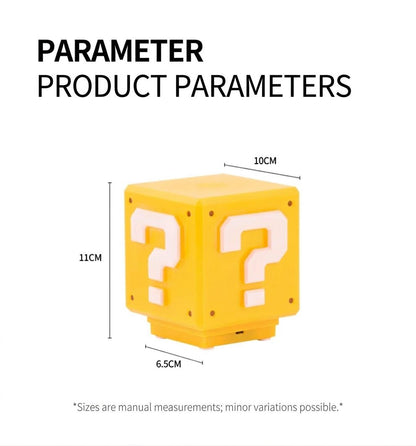 Interactive Question Mark Block Night Light with Sound