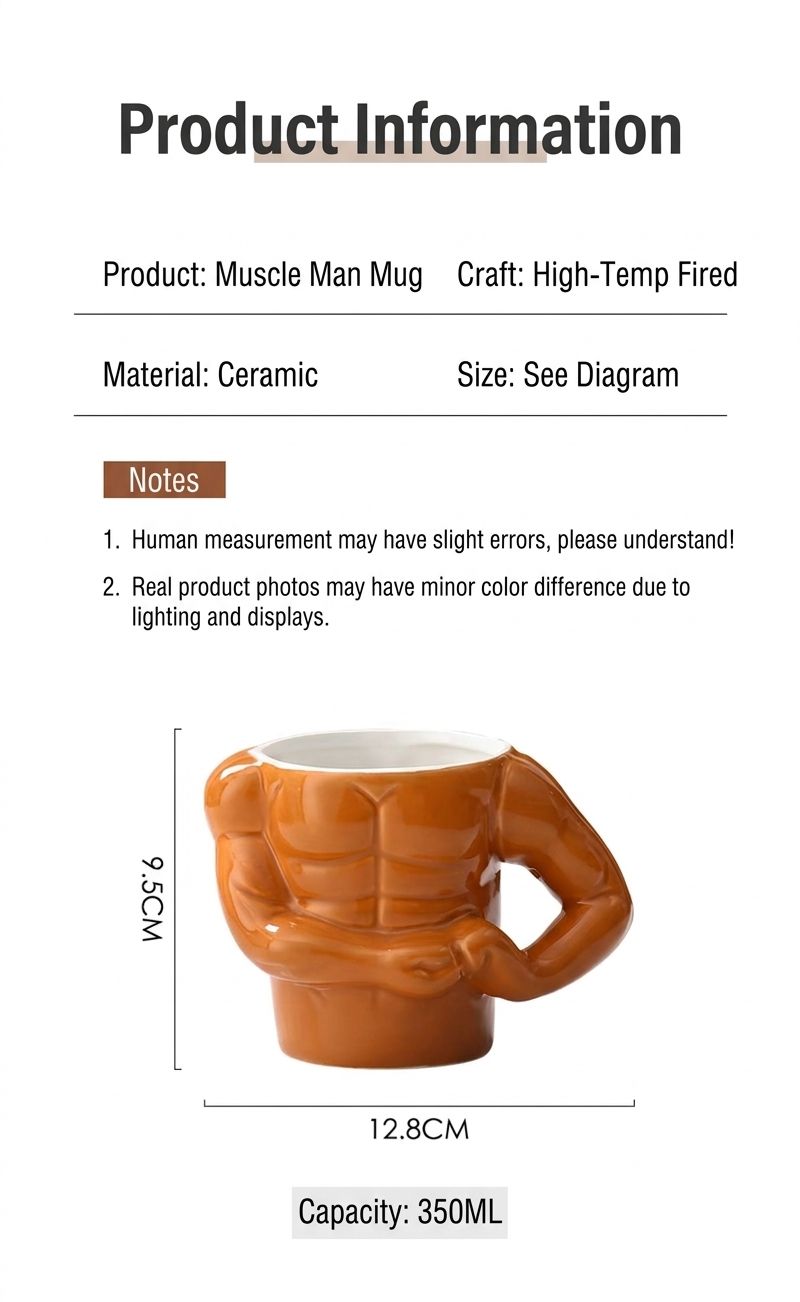 Muscular Torso Ceramic Coffee Mug