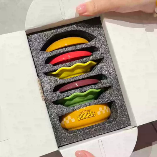 Stackable Ceramic Hamburger Dish Set