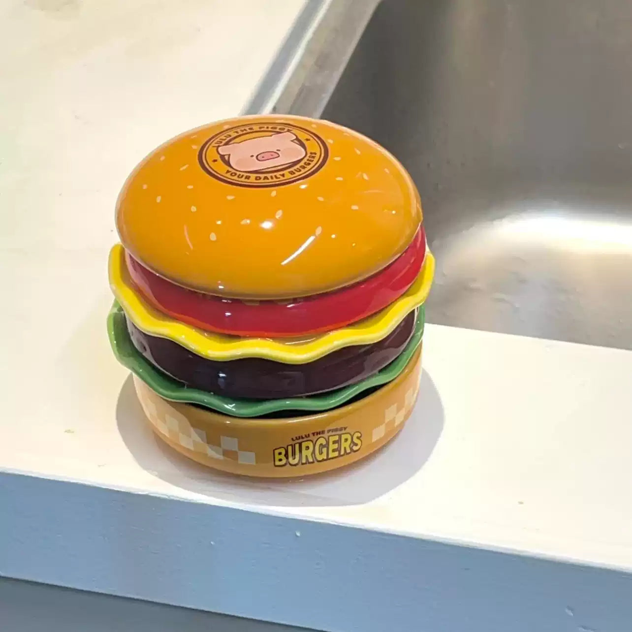 Stackable Ceramic Hamburger Dish Set