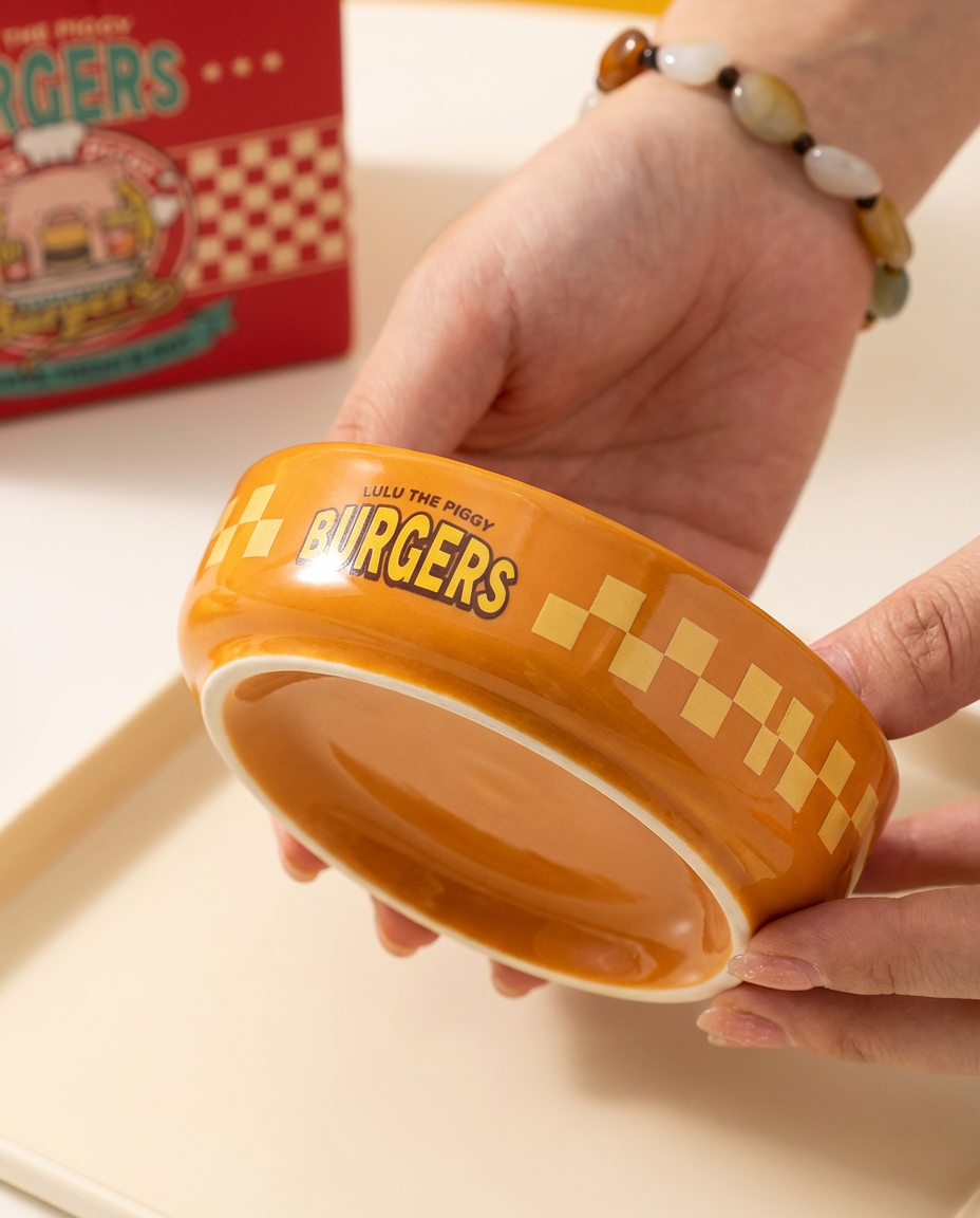 Stackable Ceramic Burger Dinnerware Set